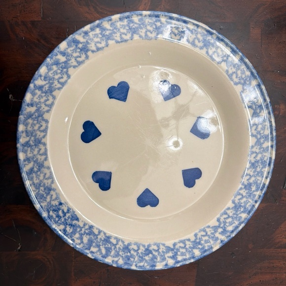 Blue Heart Pattern 10” Plate - Picture 7 of 10